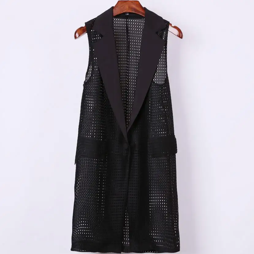 Europen Style Sleeveless Jacket Laides Office Suits Split Button Cardigan Waistcoat Spring Women White Black Long Vest Coat New
Europen Style Sleeveless Jacket Laides Office Suits Split Button Cardigan Waistcoat Spring Women White Black Long Vest Coat New