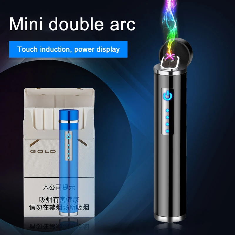 Mini Double Arc Plasma Lighter Cylinder Electric USB Cigarette Lighters Rechargeable Windproof Smoking Accessories encendedor
Mini Double Arc Plasma Lighter Cylinder Electric USB Cigarette Lighters Rechargeable Windproof Smoking Accessories encendedor