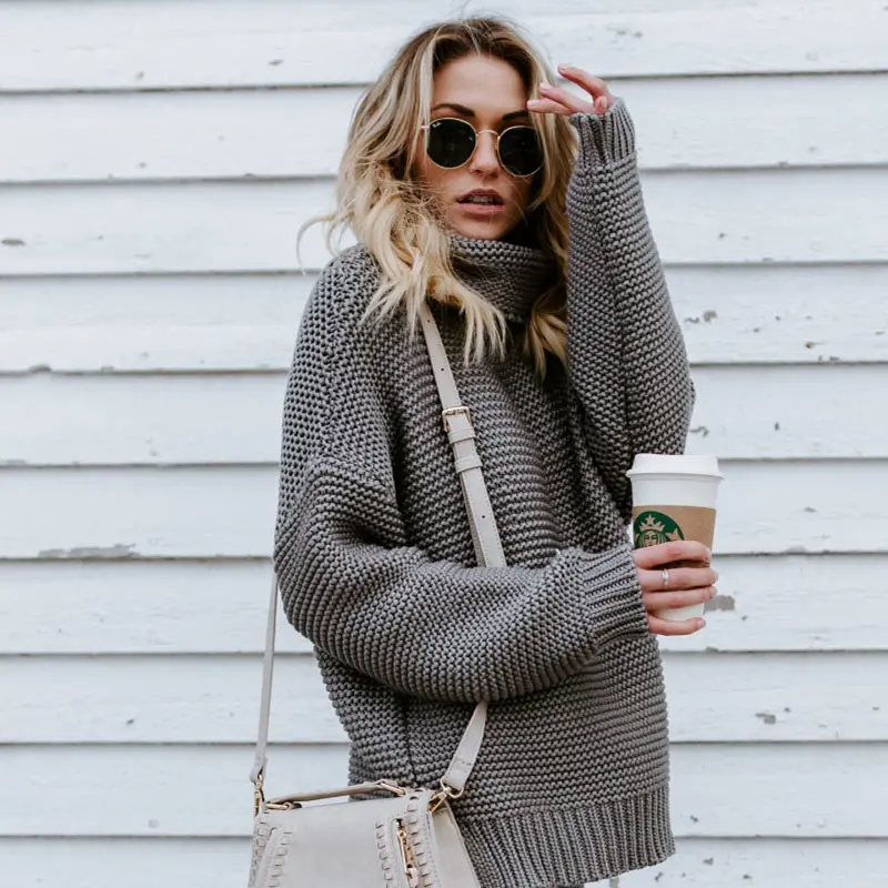 2018 Autumn and Winter Vintage Women Sweater Long Sleeve Loose Turtleneck Knitted Pullover Army Green Sweaters Crop Top green
2018 Autumn and Winter Vintage Women Sweater Long Sleeve Loose Turtleneck Knitted Pullover Army Green Sweaters Crop Top green
