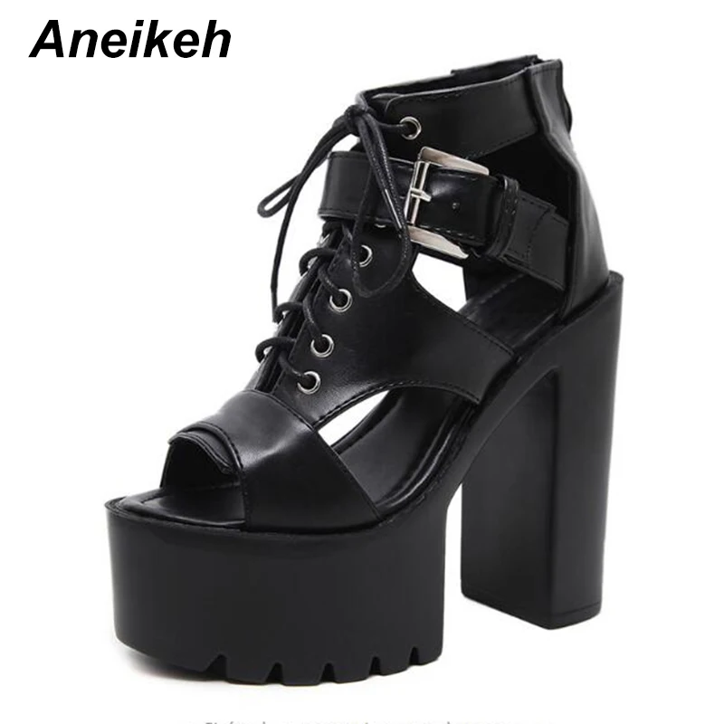 Aneikeh 2018 New Summer Gladiator Sandals Women Platform Spring Extreme High Heels Fashion Buckle Strap Women's Shoes
Aneikeh 2018 New Summer Gladiator Sandals Women Platform Spring Extreme High Heels Fashion Buckle Strap Women's Shoes