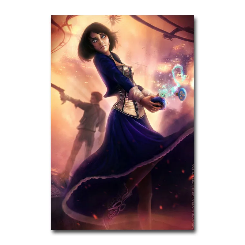 

Art Silk Or Canvas Print Bioshock Infinite Game Poster 13x20 24x36 inch For Room Decor Decoration-002