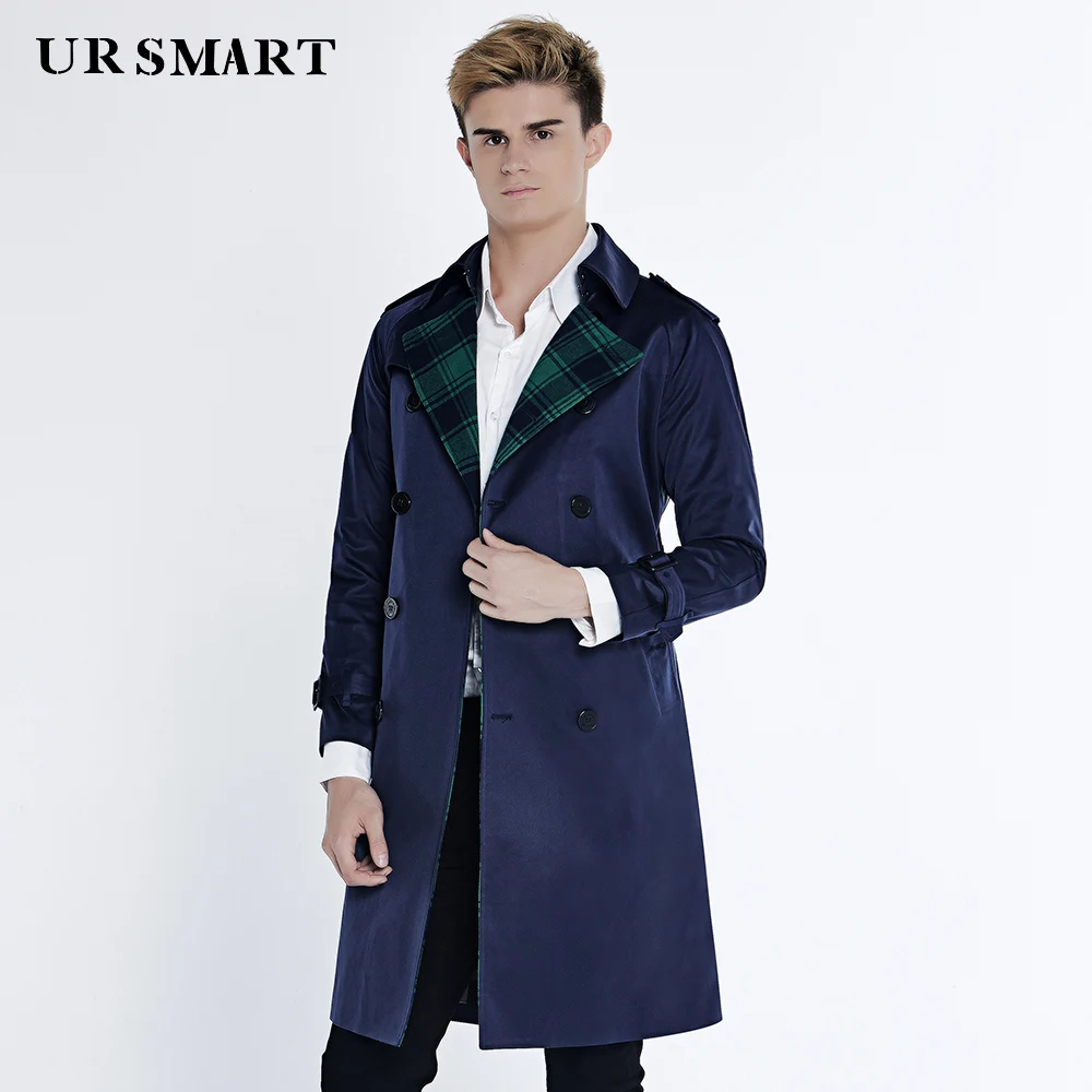 URSMART New authentic trench coat he defeated the double-breasted waist green grid in the men's windbreaker long coat dust c
URSMART New authentic trench coat he defeated the double-breasted waist green grid in the men's windbreaker long coat dust c