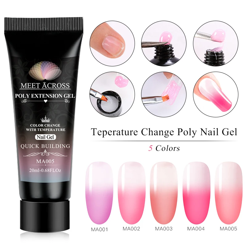 MEET ACROSS Thermal Quick Building Gel Nail Polish Acrylic Poly Extension Gel Nail Tips UV Builder Soak Off Nail Art Varnish
MEET ACROSS Thermal Quick Building Gel Nail Polish Acrylic Poly Extension Gel Nail Tips UV Builder Soak Off Nail Art Varnish