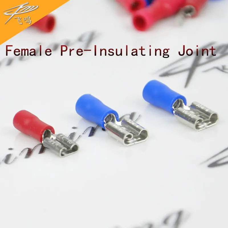 100PCS Female Pre-Insulating Joint Female Spade Quick Wire Connector Cable Connector FDD1.25-250 FDD2-250 FDD5.5-250
100PCS Female Pre-Insulating Joint Female Spade Quick Wire Connector Cable Connector FDD1.25-250 FDD2-250 FDD5.5-250