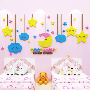 2018 new The stars the moon children room kindergarten classroom metope adornment of bedroom 3D acrylic wall stickers
2018 new The stars the moon children room kindergarten classroom metope adornment of bedroom 3D acrylic wall stickers