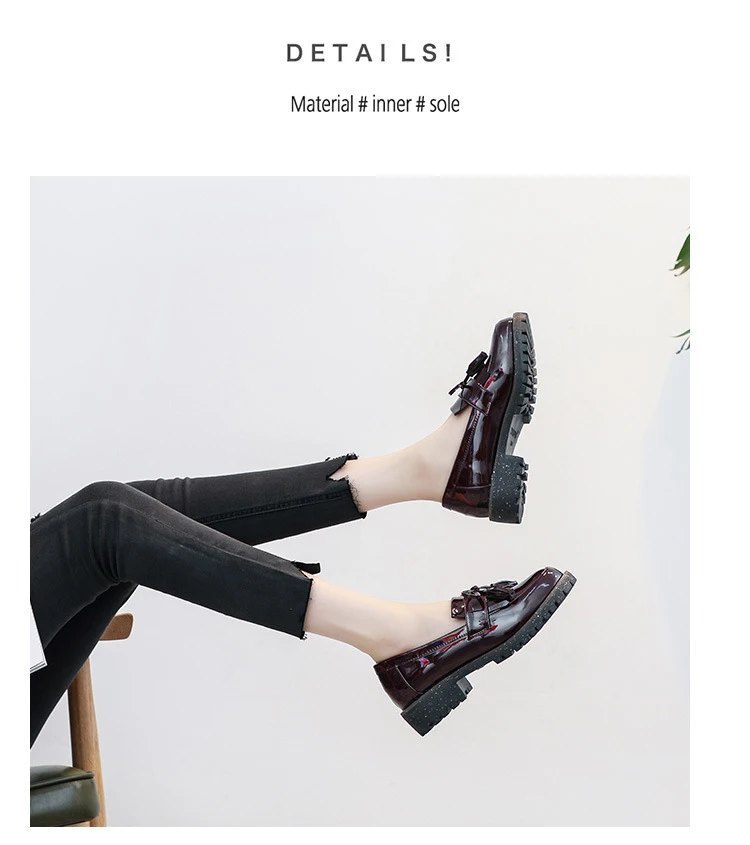 Slip On PU Women Loafers Fashion England Summer Women Flats Non-slip Retro Heels Casual Wedge Ladies Leather shoes New VT215 (11)