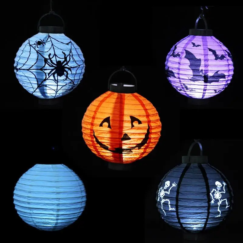 5pcs/lot Fantasy Pumpkin Skull Paper Lantern LED Hanging Lamp Children Halloween Festival Gifts Favors HN305
5pcs/lot Fantasy Pumpkin Skull Paper Lantern LED Hanging Lamp Children Halloween Festival Gifts Favors HN305