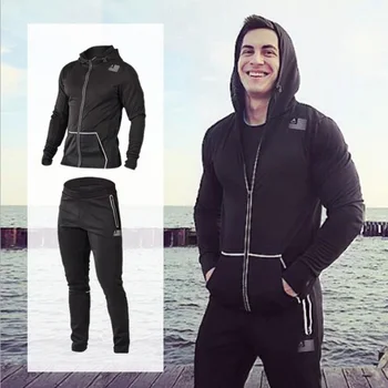 2018 Autumn Winter Men Slim Luminous Clothing Fashion Sweatshirts Sportswear ,Men Fitness Training Jogger Pants+Zipper Hooded
2018 Autumn Winter Men Slim Luminous Clothing Fashion Sweatshirts Sportswear ,Men Fitness Training Jogger Pants+Zipper Hooded