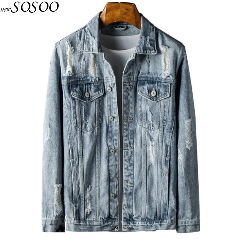 Men Denim jacket Ripped Letter printing Embroidery Casual Slim Fit Mens Denim Jacket High Quality Men Jacket #DLL6005
Men Denim jacket Ripped Letter printing Embroidery Casual Slim Fit Mens Denim Jacket High Quality Men Jacket #DLL6005