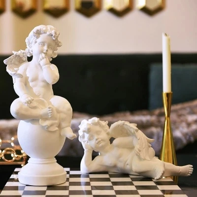 New angel ornaments home soft decoration model room decoration white resin cupid angel figurines tabletop decoration
New angel ornaments home soft decoration model room decoration white resin cupid angel figurines tabletop decoration