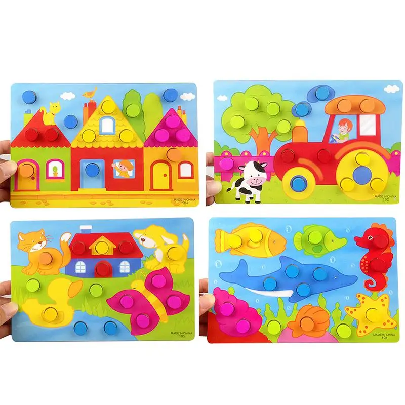 Wooden Baby Learning Puzzle Toy Pegboard Mushroom Peg Colorful Matching Board Children's Early Education Toy
Wooden Baby Learning Puzzle Toy Pegboard Mushroom Peg Colorful Matching Board Children's Early Education Toy
