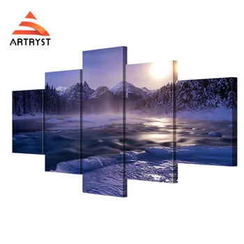 5 panel modular sunset river ice winter landscape picture HD print on canvas for living room modern home decor canvas painting
5 panel modular sunset river ice winter landscape picture HD print on canvas for living room modern home decor canvas painting