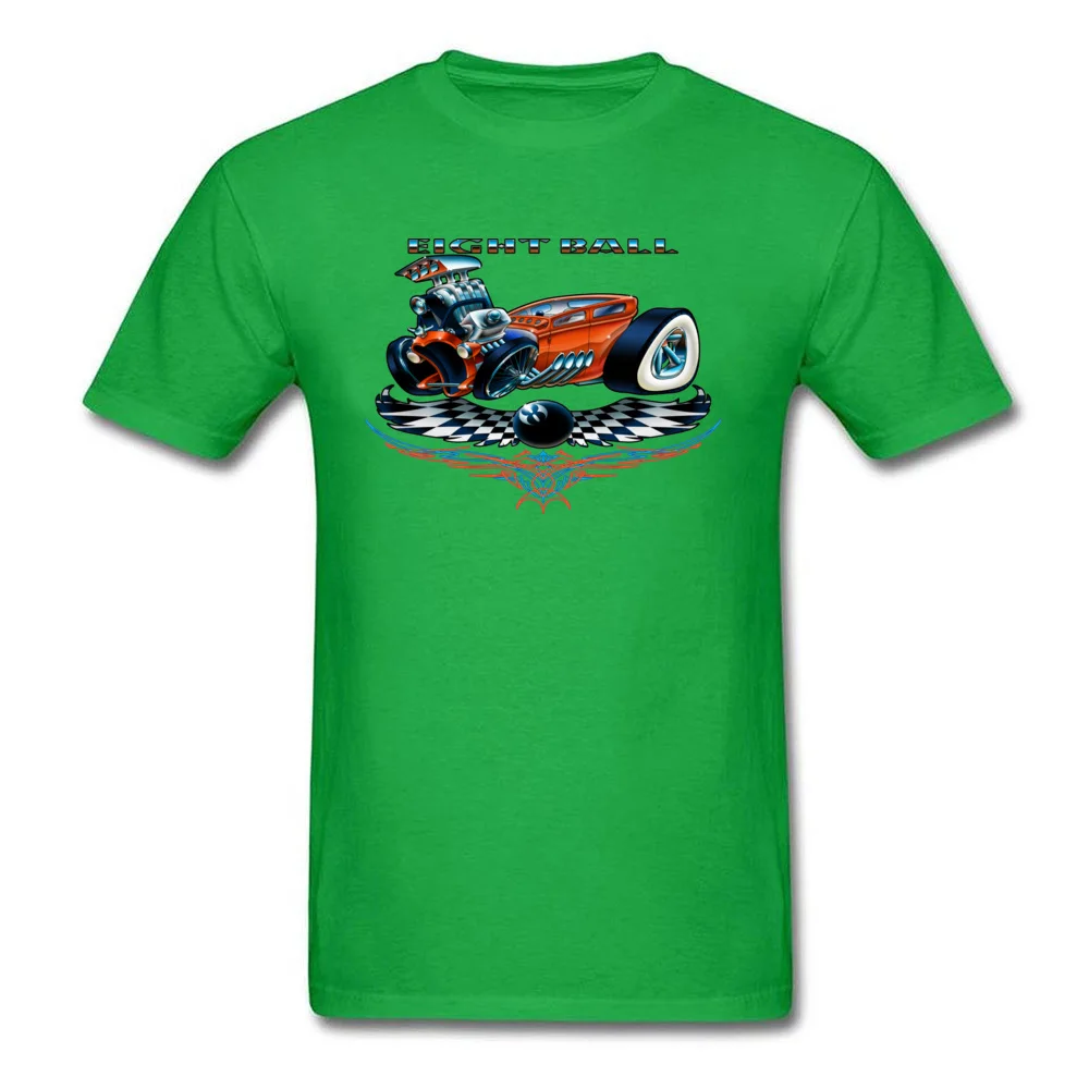 8 Ball Hot Rod Rife Personalized Tops Shirt Crewneck Summer Fall 100% Cotton Short Sleeve T-shirts for Men Design Tee-Shirts 8 Ball Hot Rod green