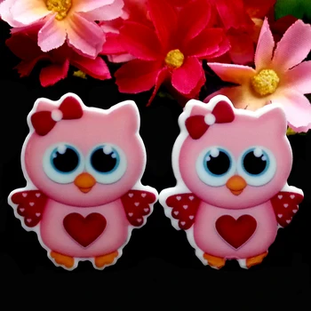 40pcs/Lot 37x31MM Cute Hot Pink Heart Owl Planar Resin Flatback Cabochon Cup Cake Toppers Flat Back Hair Bow Center
40pcs/Lot 37x31MM Cute Hot Pink Heart Owl Planar Resin Flatback Cabochon Cup Cake Toppers Flat Back Hair Bow Center