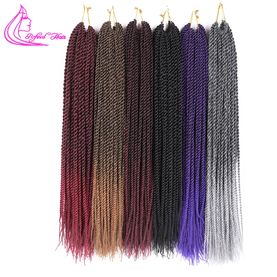 Refined Hair 14 16 18 20 22inch 30Roots Senegalese Twist Ombre Crochet Braids Synthetic African American Braiding Hair Extension
Refined Hair 14 16 18 20 22inch 30Roots Senegalese Twist Ombre Crochet Braids Synthetic African American Braiding Hair Extension