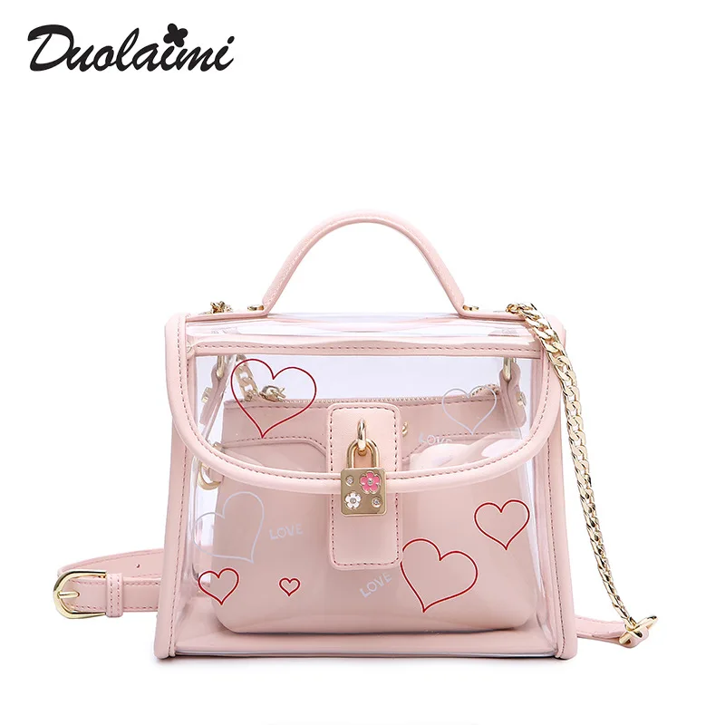 2017 New Arrival Sale Transparent Peekaboo Saddle Faux Leather PU Candy Pink Floral Women's Handbag For Lady Messenger Bags Tote
2017 New Arrival Sale Transparent Peekaboo Saddle Faux Leather PU Candy Pink Floral Women's Handbag For Lady Messenger Bags Tote