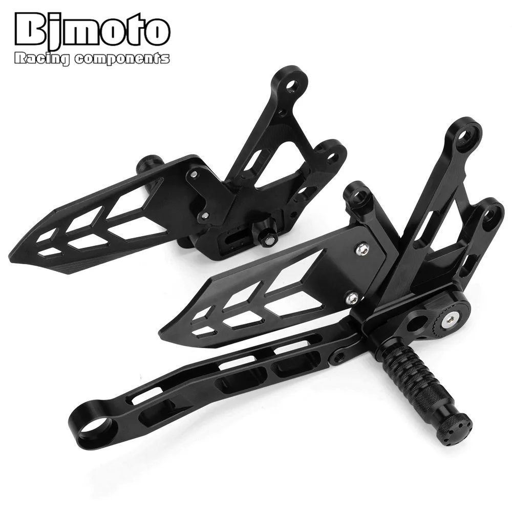 Bjmoto мотоциклетные гоночные Алюминиевые Подножки Регулируемые задние комплекты