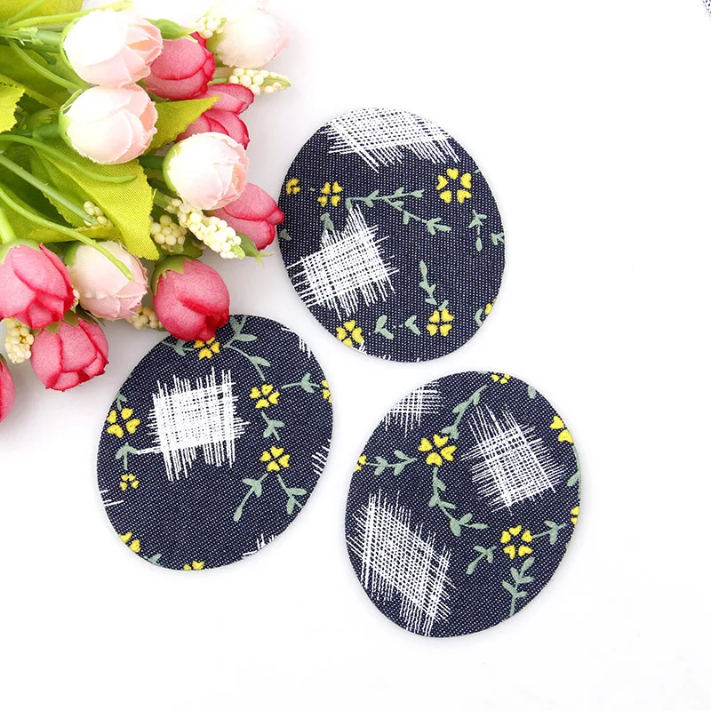 3Pcs/bag Oval Flower Jeans Patch Iron On Patches Repair Elbow Knee Denim Patches For Clothes Stickers Clothing Accessories
3Pcs/bag Oval Flower Jeans Patch Iron On Patches Repair Elbow Knee Denim Patches For Clothes Stickers Clothing Accessories