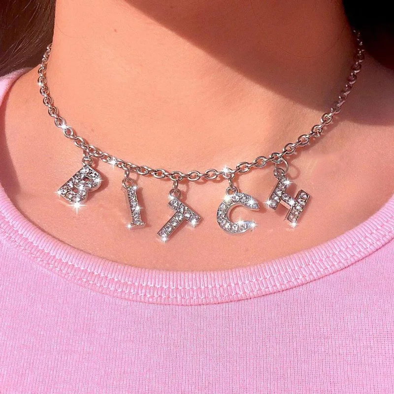 Ins Hot Girls Angel Choker Necklace Women Initial 26 Letter DIY Name Necklace Harajuku Punk Stainless Steel Chain Collares Mujer
Ins Hot Girls Angel Choker Necklace Women Initial 26 Letter DIY Name Necklace Harajuku Punk Stainless Steel Chain Collares Mujer