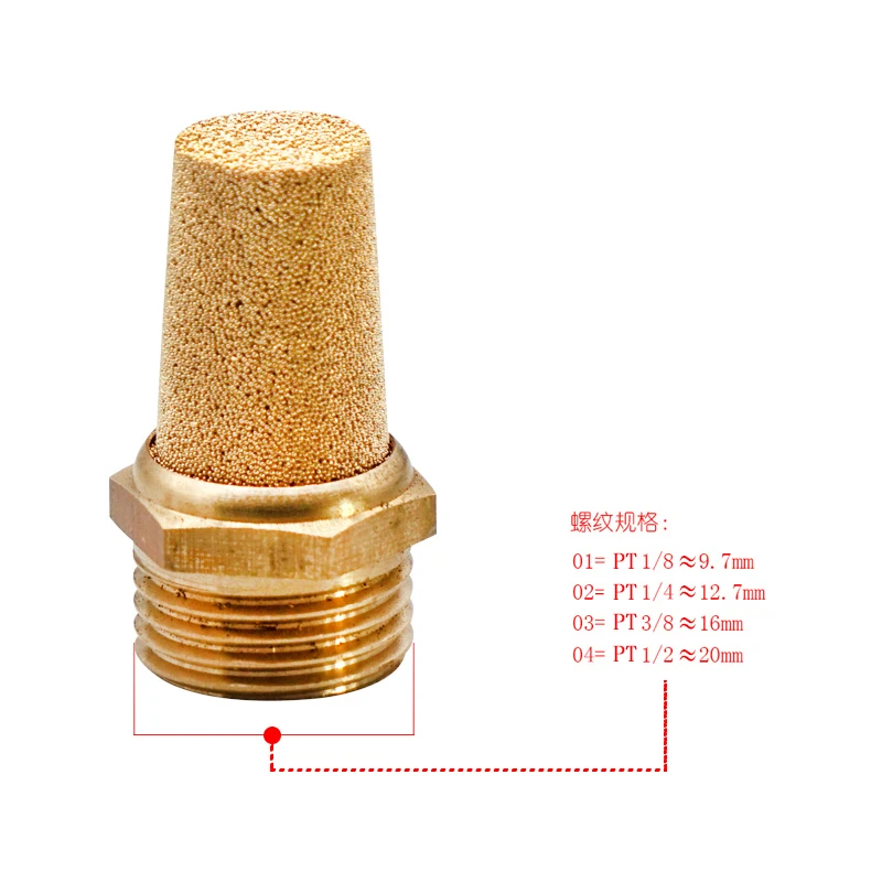 Copper Brass Silencer Multi-size Electromagnetism Valve Muffler Noise Elimination Filter Filter Element Pneumatic Silencer
Copper Brass Silencer Multi-size Electromagnetism Valve Muffler Noise Elimination Filter Filter Element Pneumatic Silencer