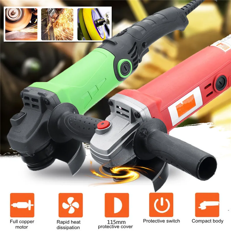 1350/980W 115/100mm Electric Angle Grinder Adjustable Speed Metal Cutting Tool 220V EU Plug Chainsaw Woodworking Power Tools
1350/980W 115/100mm Electric Angle Grinder Adjustable Speed Metal Cutting Tool 220V EU Plug Chainsaw Woodworking Power Tools