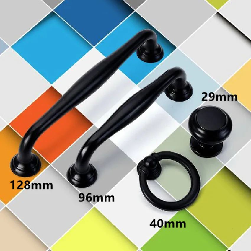 96mm 128mm modern simple black kitchen cabinet dresser door handles antique black drawer shoe cabinet knob pull black drop rings
96mm 128mm modern simple black kitchen cabinet dresser door handles antique black drawer shoe cabinet knob pull black drop rings