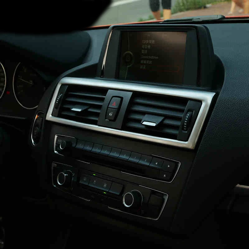 Chrome air conditioning vent frame cover trim interior sequins air outlet panel decorative strip 3D sticker for BMW 1 series F20
Chrome air conditioning vent frame cover trim interior sequins air outlet panel decorative strip 3D sticker for BMW 1 series F20