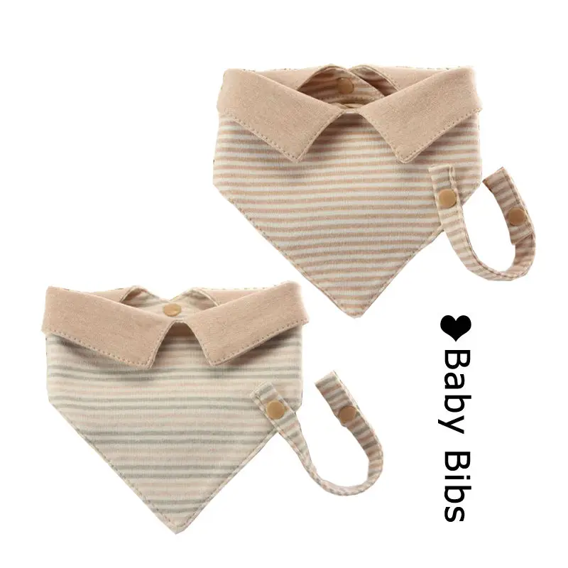 Multi-function Cotton Collar Baby Bibs & Burp Cloths Girls Boys Muslin Washcloth Striped Kids Babadores Newborns Towel | Детская