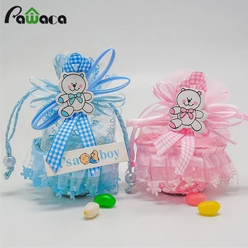 12Pcs/lot DIY Bear Pattern Birthday Baby Shower Party Favors Basket Candy Box with Ribbons Christening Boy Girl Gift Boxes
12Pcs/lot DIY Bear Pattern Birthday Baby Shower Party Favors Basket Candy Box with Ribbons Christening Boy Girl Gift Boxes