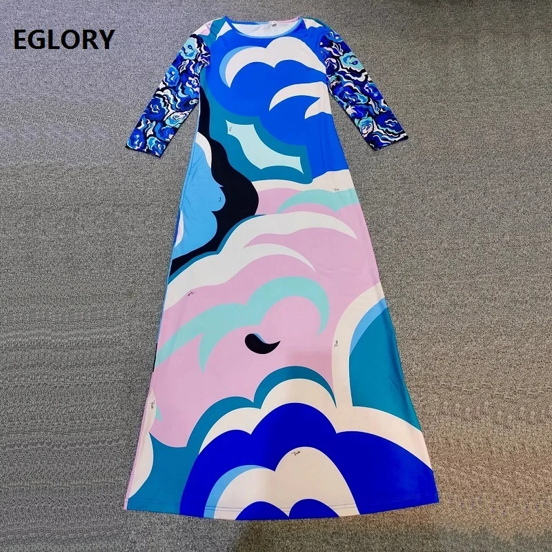 2019 Spring Summer Autumn Fashion Long Dress High Quality Women Tunic Print 3/4 Sleeve Elegant Stretch Jersey Dress Vestidos XXL
2019 Spring Summer Autumn Fashion Long Dress High Quality Women Tunic Print 3/4 Sleeve Elegant Stretch Jersey Dress Vestidos XXL