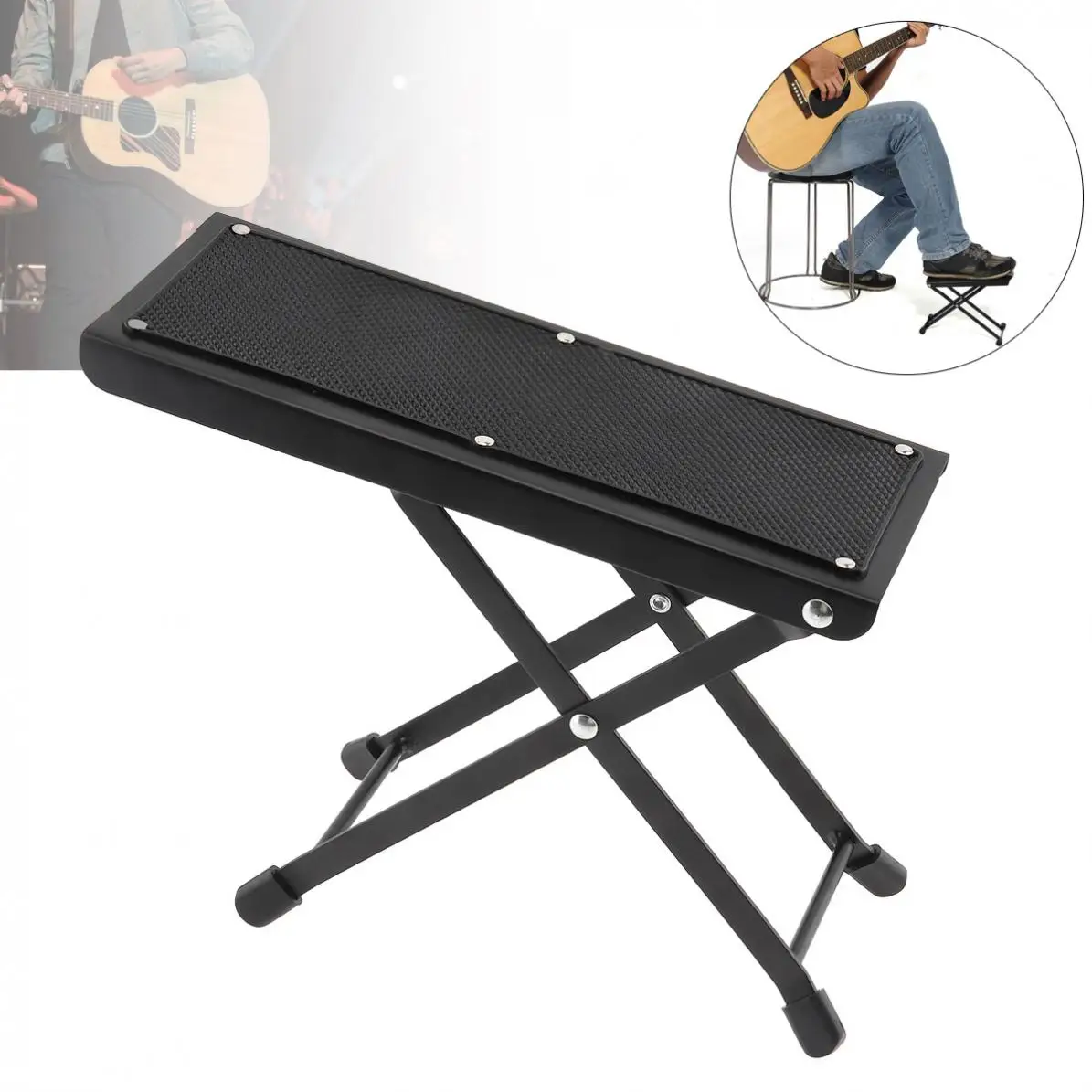 Metal Folding Guitar Footstool Rest Anti-Slip Stand Height Adjustable Foot Rest Stand Footboard for Musical Instrument
Metal Folding Guitar Footstool Rest Anti-Slip Stand Height Adjustable Foot Rest Stand Footboard for Musical Instrument