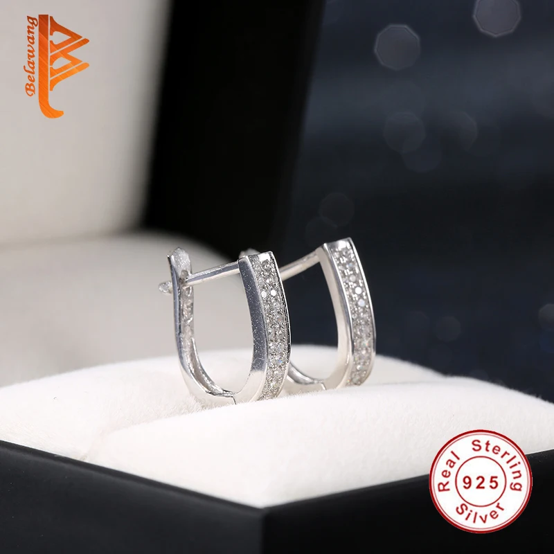 925 Silver Earrings brincos Horseshoe Jewelry stud earrings for women U Shape CZ Crystal boucles d oreille femme wholesale price
925 Silver Earrings brincos Horseshoe Jewelry stud earrings for women U Shape CZ Crystal boucles d oreille femme wholesale price