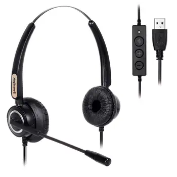 VoiceJoy Call Center Noise Cancelling Corded Binaural Headset Headphone with Mic Microphone USB Plug For Computer and Laptop
VoiceJoy Call Center Noise Cancelling Corded Binaural Headset Headphone with Mic Microphone USB Plug For Computer and Laptop