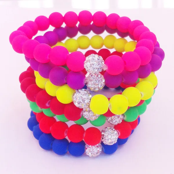 Neon Rainbow Colors Stretch Bracelet Kids Girls 8mm Acrylic Beads Girls Paint Stacking Wristband Crystal Disco Ball 12 Pieces
Neon Rainbow Colors Stretch Bracelet Kids Girls 8mm Acrylic Beads Girls Paint Stacking Wristband Crystal Disco Ball 12 Pieces