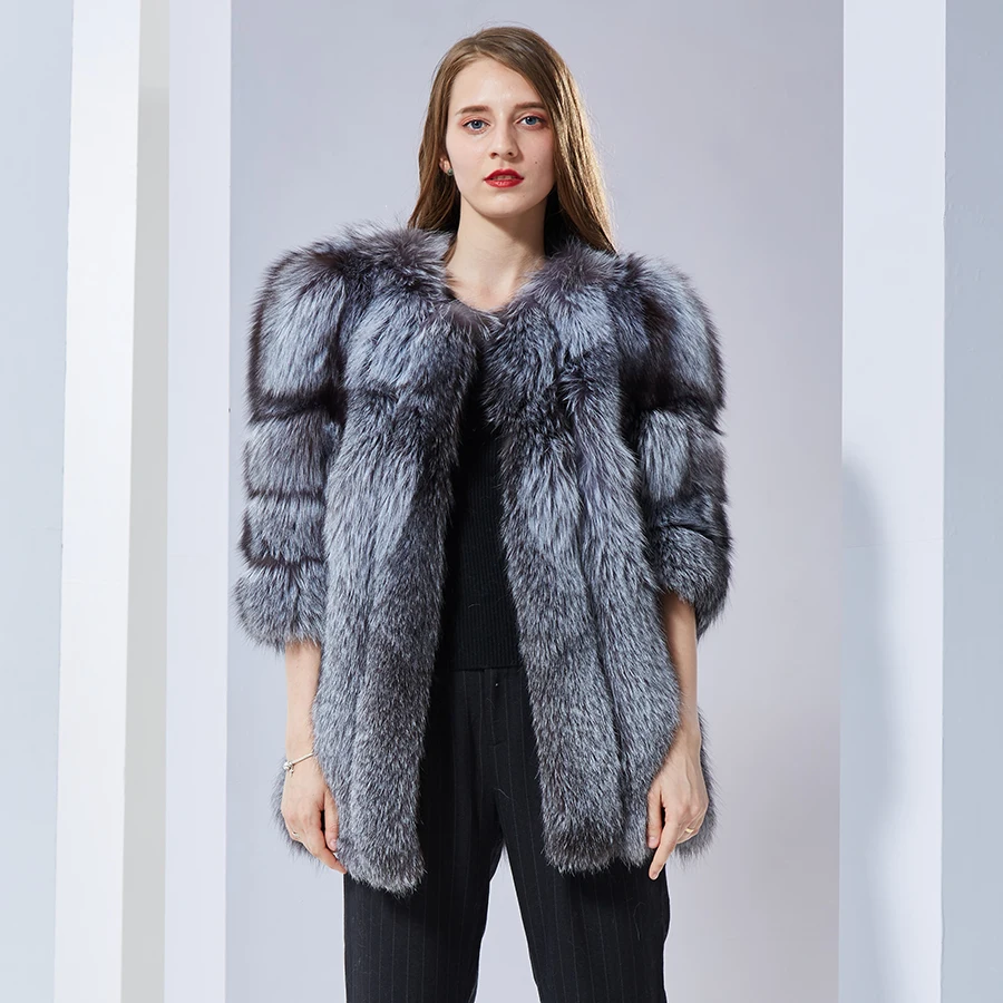 100% Natural Silver Fox Fur Coats Full Pelt Women Winter Fashion Jacket Outwear Custom Hot Sale
100% Natural Silver Fox Fur Coats Full Pelt Women Winter Fashion Jacket Outwear Custom Hot Sale