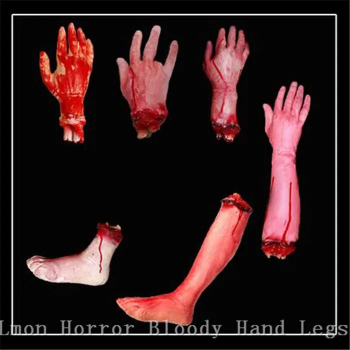 6 pcs/pack Halloween Party Bloody Latex Props Horrible Realistic Spoof Broken Finger Normal Medium Bloody Hands Leg Brain Heart
6 pcs/pack Halloween Party Bloody Latex Props Horrible Realistic Spoof Broken Finger Normal Medium Bloody Hands Leg Brain Heart
