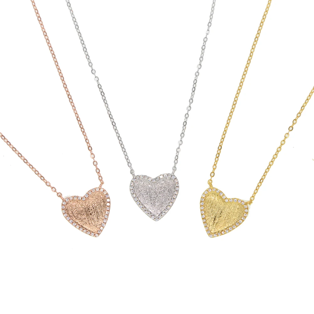 HOT 925 sterling silver jewelry valentines gift Heart pendant necklace gold rose silver color Brushed effect chain eternity love
HOT 925 sterling silver jewelry valentines gift Heart pendant necklace gold rose silver color Brushed effect chain eternity love