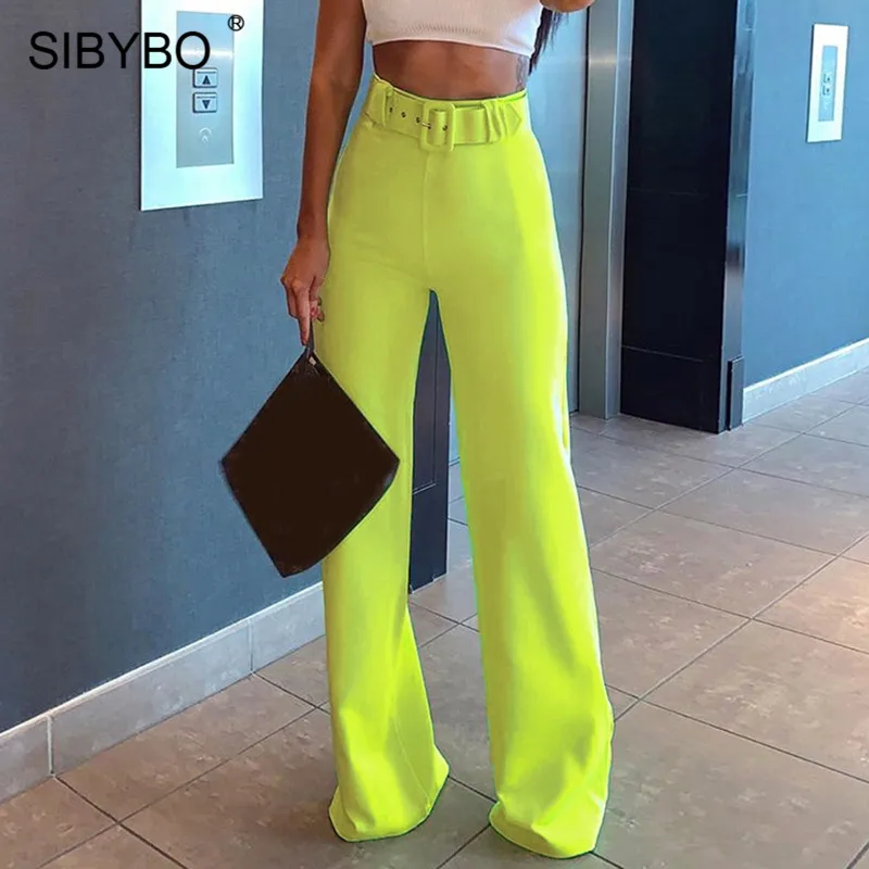 SIBYBO High Waist Wide Leg Casual Pants Women Fashion Sashes Loose Autumn Women Trousers Solid Straight Autumn Ladies Pants
SIBYBO High Waist Wide Leg Casual Pants Women Fashion Sashes Loose Autumn Women Trousers Solid Straight Autumn Ladies Pants
