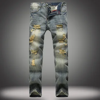 Fashion Vintage Washed Hole Ripped Biker Denim Jeans Straight Pants Stretch Denim Men Jeans
Fashion Vintage Washed Hole Ripped Biker Denim Jeans Straight Pants Stretch Denim Men Jeans