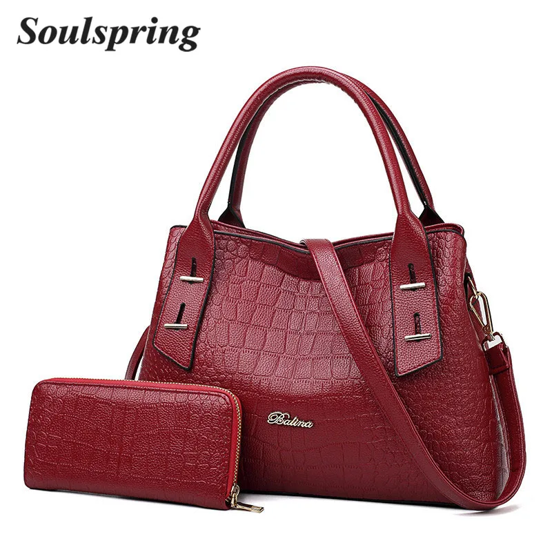 Large Capacity Women Handbag Alligator Luxury Design Fashion Purses And Handbags Women Messenger Crossbody Bag 2Pcs Shoulder Bag 
Large Capacity Women Handbag Alligator Luxury Design Fashion Purses And Handbags Women Messenger Crossbody Bag 2Pcs Shoulder Bag