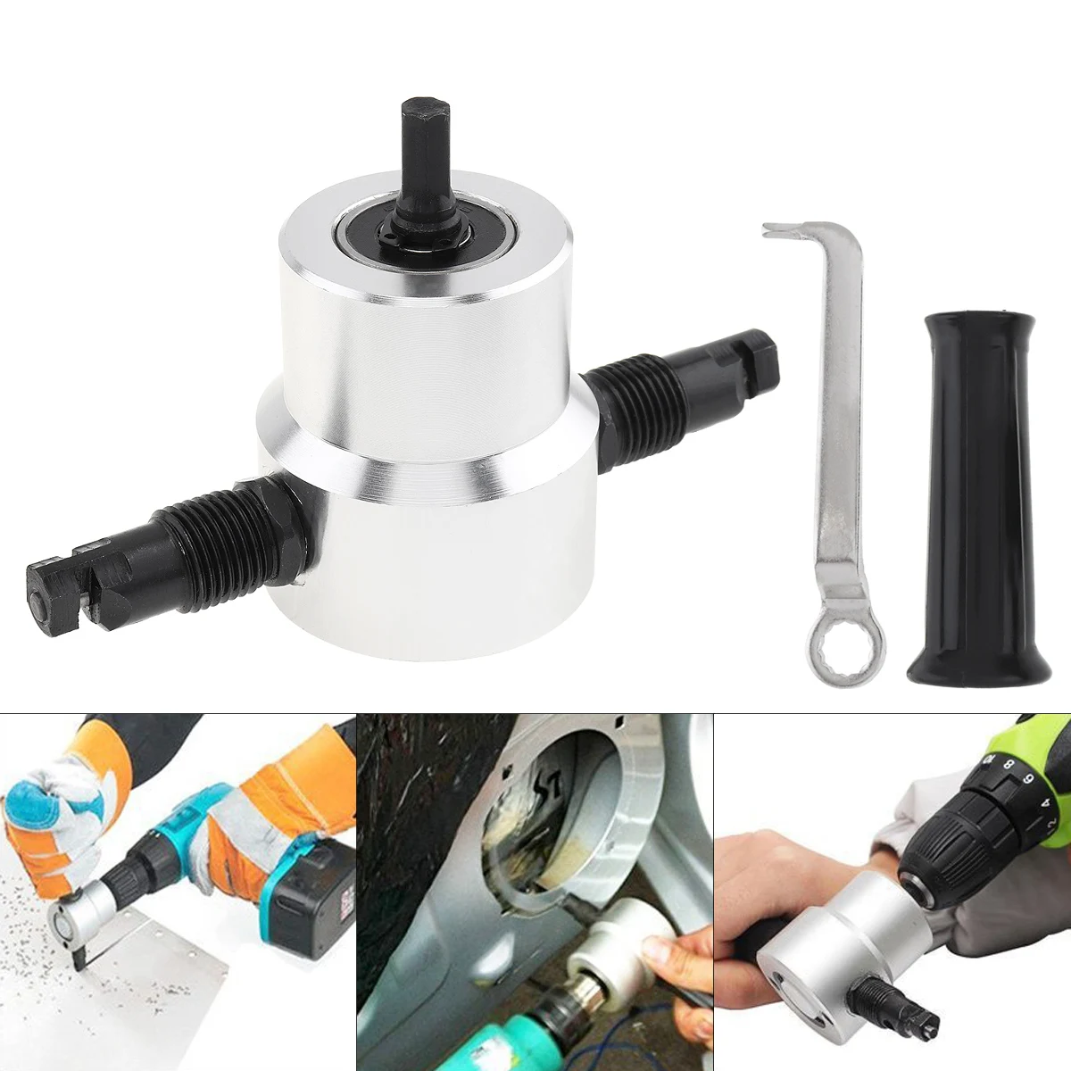 Nibble Metal Cutting Double Head Sheet Nibbler Saw Cutter Tool Drill Attachment Free Cutting Tool Nibbler Sheet Metal Cut
Nibble Metal Cutting Double Head Sheet Nibbler Saw Cutter Tool Drill Attachment Free Cutting Tool Nibbler Sheet Metal Cut
