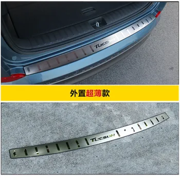stainless steel Rear Bumper Protector Sill Trunk Tread Plate Trim for Hyundai Tucson 2015-2016 Car styling 
stainless steel Rear Bumper Protector Sill Trunk Tread Plate Trim for Hyundai Tucson 2015-2016 Car styling