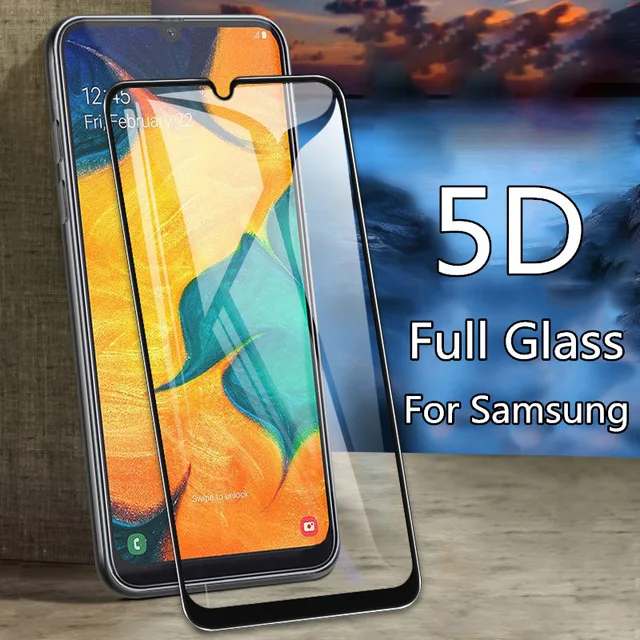 5D полное покрытие с изогнутыми краями для Samsung A50 A30 A10 защитная пленка из