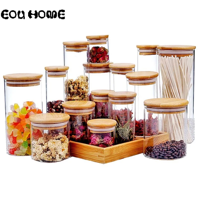 Glass Transparent Storage Bottle Kitchen Shop Food Ingredients Storage Nuts Cereal Candy Biscuits Classification Storage Tank
Glass Transparent Storage Bottle Kitchen Shop Food Ingredients Storage Nuts Cereal Candy Biscuits Classification Storage Tank