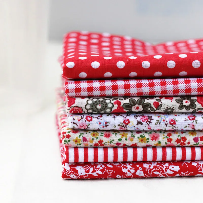 7pcs/lot Cotton Patchwork fabric Red Series Cotton Cloth DIY Sewing Scrapbook Cloth fabric Fat Quarters cotton fabric 25*25CM
7pcs/lot Cotton Patchwork fabric Red Series Cotton Cloth DIY Sewing Scrapbook Cloth fabric Fat Quarters cotton fabric 25*25CM