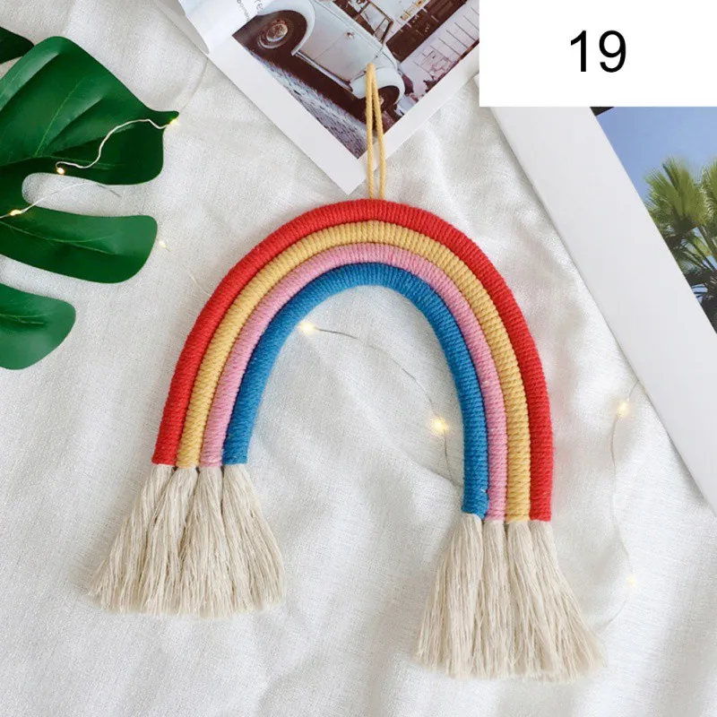 Nordic Decoration Home Kids Room Decoration Nursery Decor Handmade Knitted Hanging Braided Rainbow Tassel Pendant Wall Art
Nordic Decoration Home Kids Room Decoration Nursery Decor Handmade Knitted Hanging Braided Rainbow Tassel Pendant Wall Art