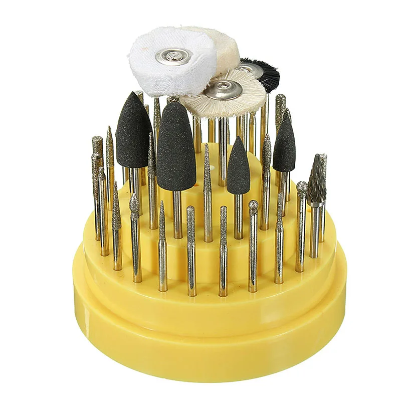41Pcs/set Low Speed Micro Polishing Drill Bits Include Tungsten Carbide Burr Silicone Polishers Diamond Burs Hair Brush
41Pcs/set Low Speed Micro Polishing Drill Bits Include Tungsten Carbide Burr Silicone Polishers Diamond Burs Hair Brush