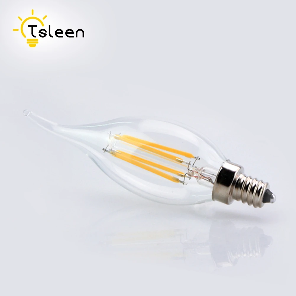 TSLEEN 6Pcs Dimmable LED Filament Lamps E14 Candle Light Bulb E12 C35 Ampoule Edison Bulb Retro Vintage Flame Led 110V 220V
TSLEEN 6Pcs Dimmable LED Filament Lamps E14 Candle Light Bulb E12 C35 Ampoule Edison Bulb Retro Vintage Flame Led 110V 220V