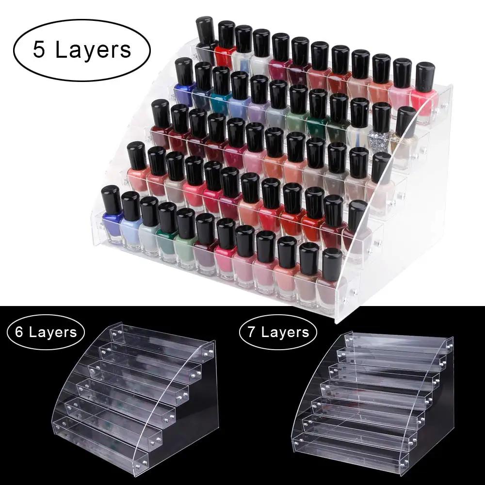 1 To 7 Tier Nail Polish Rack Acrylic Display Holder Nail Art Equipment Tools Storage Stand Case Tabletop Makeup Organizer Clear
1 To 7 Tier Nail Polish Rack Acrylic Display Holder Nail Art Equipment Tools Storage Stand Case Tabletop Makeup Organizer Clear