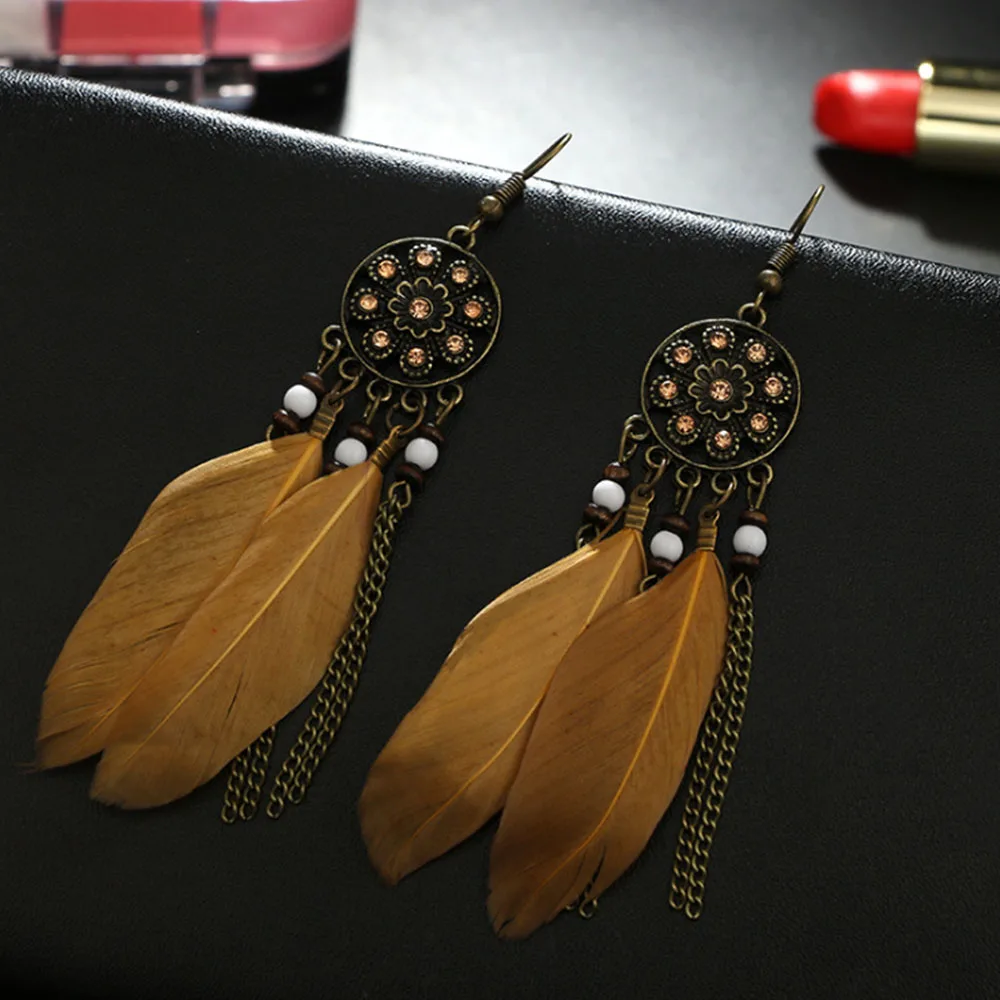 Boho Ethnic Dream Catcher Feather Antique Long Hook Earrings Fancy Hand made Chain Tassle Earring Forgirl Retro Style Jewelry
Boho Ethnic Dream Catcher Feather Antique Long Hook Earrings Fancy Hand made Chain Tassle Earring Forgirl Retro Style Jewelry